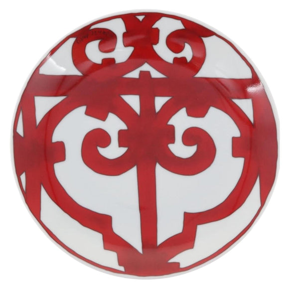 HERMES Guadalquivir Plate Pottery Red Auth am11618