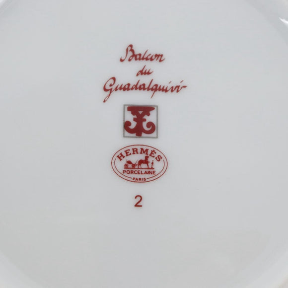 HERMES Guadalquivir Plate Pottery Red Auth am11618