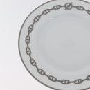 HERMES Shane Dunkle Plate Pottery White Gray Auth am11619-3