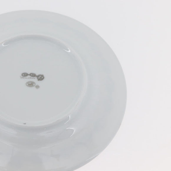 HERMES Shane Dunkle Plate Pottery White Gray Auth am11619