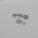 HERMES Shane Dunkle Plate Pottery White Gray Auth am11619-9