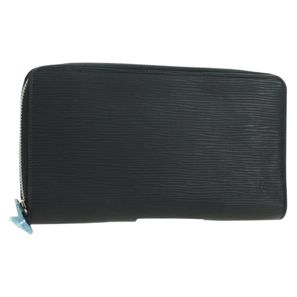 LOUIS VUITTON Epi Zippy Organizer Long Wallet Black M63852 LV Auth am11620V