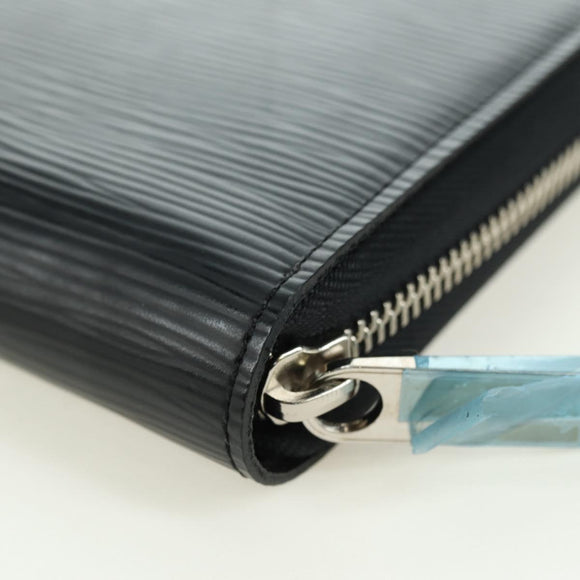 LOUIS VUITTON Epi Zippy Organizer Long Wallet Black M63852 LV Auth am11620V