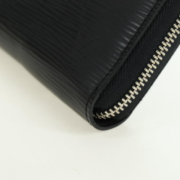LOUIS VUITTON Epi Zippy Organizer Long Wallet Black M63852 LV Auth am11620V