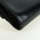 GUCCI GG Trifold Wallet Leather Black Champagne Gold 035 2888 2240 Auth am11621V-15