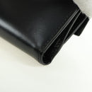 GUCCI GG Trifold Wallet Leather Black Champagne Gold 035 2888 2240 Auth am11621V-16