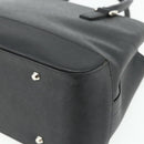 BURBERRY Hand Bag PVC Black Silver Auth am11623A-12