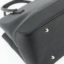 BURBERRY Hand Bag PVC Black Silver Auth am11623A-13