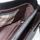 BURBERRY Hand Bag PVC Black Silver Auth am11623A-16