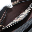 BURBERRY Hand Bag PVC Black Silver Auth am11623A-19