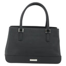 BURBERRY Hand Bag PVC Black Silver Auth am11623A-2
