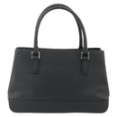 BURBERRY Hand Bag PVC Black Silver Auth am11623A-3