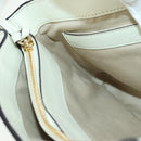 Chloe Fay Hand Bag Leather 2way White Gold Auth am11624V-24