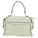 Chloe Fay Hand Bag Leather 2way White Gold Auth am11624V-2