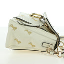 Chloe Fay Hand Bag Leather 2way White Gold Auth am11624V-4