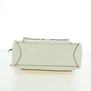 Chloe Fay Hand Bag Leather 2way White Gold Auth am11624V-5