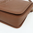 SAINT LAURENT Shoulder Bag Leather Brown Gold Auth am11629A-10