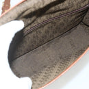 SAINT LAURENT Shoulder Bag Leather Brown Gold Auth am11629A-16