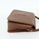 SAINT LAURENT Shoulder Bag Leather Brown Gold Auth am11629A-5