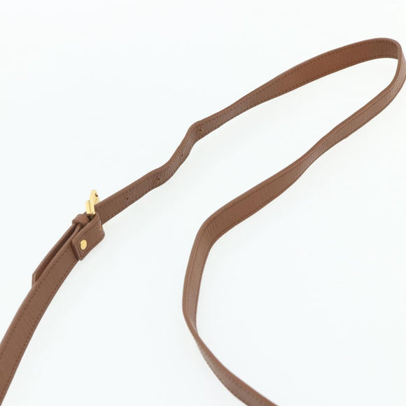 SAINT LAURENT Shoulder Bag Leather Brown Gold Auth am11629A
