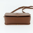 SAINT LAURENT Shoulder Bag Leather Brown Gold Auth am11629A-9