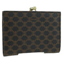CELINE Macadam Canvas Wallet PVC Leather Black Gold Auth am11630V-1