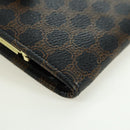 CELINE Macadam Canvas Wallet PVC Leather Black Gold Auth am11630V-10