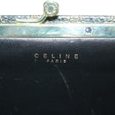 CELINE Macadam Canvas Wallet PVC Leather Black Gold Auth am11630V-14