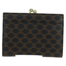 CELINE Macadam Canvas Wallet PVC Leather Black Gold Auth am11630V-3