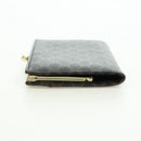 CELINE Macadam Canvas Wallet PVC Leather Black Gold Auth am11630V-4