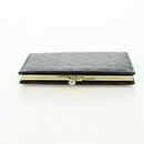 CELINE Macadam Canvas Wallet PVC Leather Black Gold Auth am11630V-6