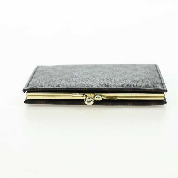 CELINE Macadam Canvas Wallet PVC Leather Black Gold Auth am11630V