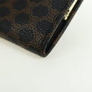 CELINE Macadam Canvas Wallet PVC Leather Black Gold Auth am11630V-9