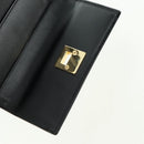 Salvatore Ferragamo Gancini Trifold Wallet Canvas Leather Black Gold am11632V-19