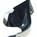 Salvatore Ferragamo Gancini Trifold Wallet Canvas Leather Black Gold am11632V-23