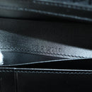 Salvatore Ferragamo Gancini Trifold Wallet Canvas Leather Black Gold am11632V-11