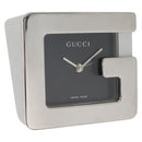 GUCCI Tischuhr Metall Silber Original am11633-1