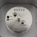 GUCCI Tischuhr Metall Silber Original am11633-8