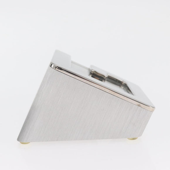 GUCCI Tischuhr Metall Silber Original am11633