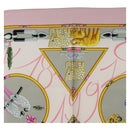 CARTIER Scarf Silk Pink Auth am11636V-3