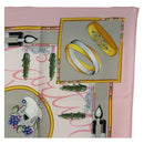 CARTIER Scarf Silk Pink Auth am11636V-4