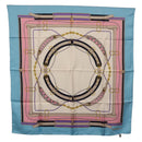 CELINE Scarf Silk Light Blue Auth am11637A-1