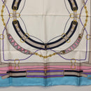 CELINE Scarf Silk Light Blue Auth am11637A-10