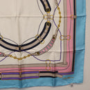 CELINE Scarf Silk Light Blue Auth am11637A-11