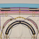 CELINE Scarf Silk Light Blue Auth am11637A-3