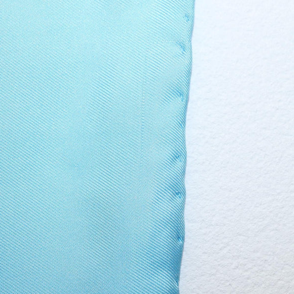 CELINE Scarf Silk Light Blue Auth am11637A