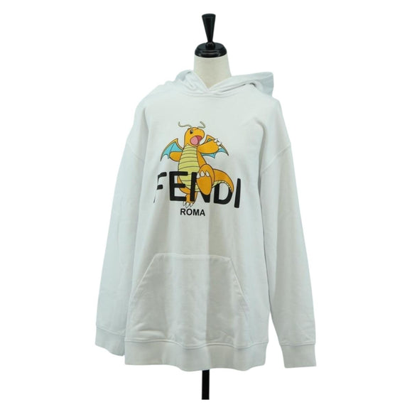 FENDI FENDI x FRGMT x POKÉMON Hoodie Kairyu Cotton XS White Auth am11639SM