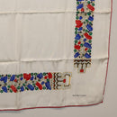 CARTIER Scarf Silk White Auth am11641A-10