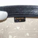 CHANEL Etui Caviarleer Zwart Goud CC Auth am11642-9