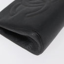 CHANEL Etui Caviarleer Zwart Goud CC Auth am11642-7